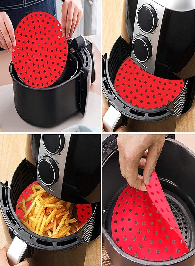 WISHOME Silicone Air Fryer Liners 100% Food-Grade Silicone (Round 8 Inch(Pack of 2)) - Image 4